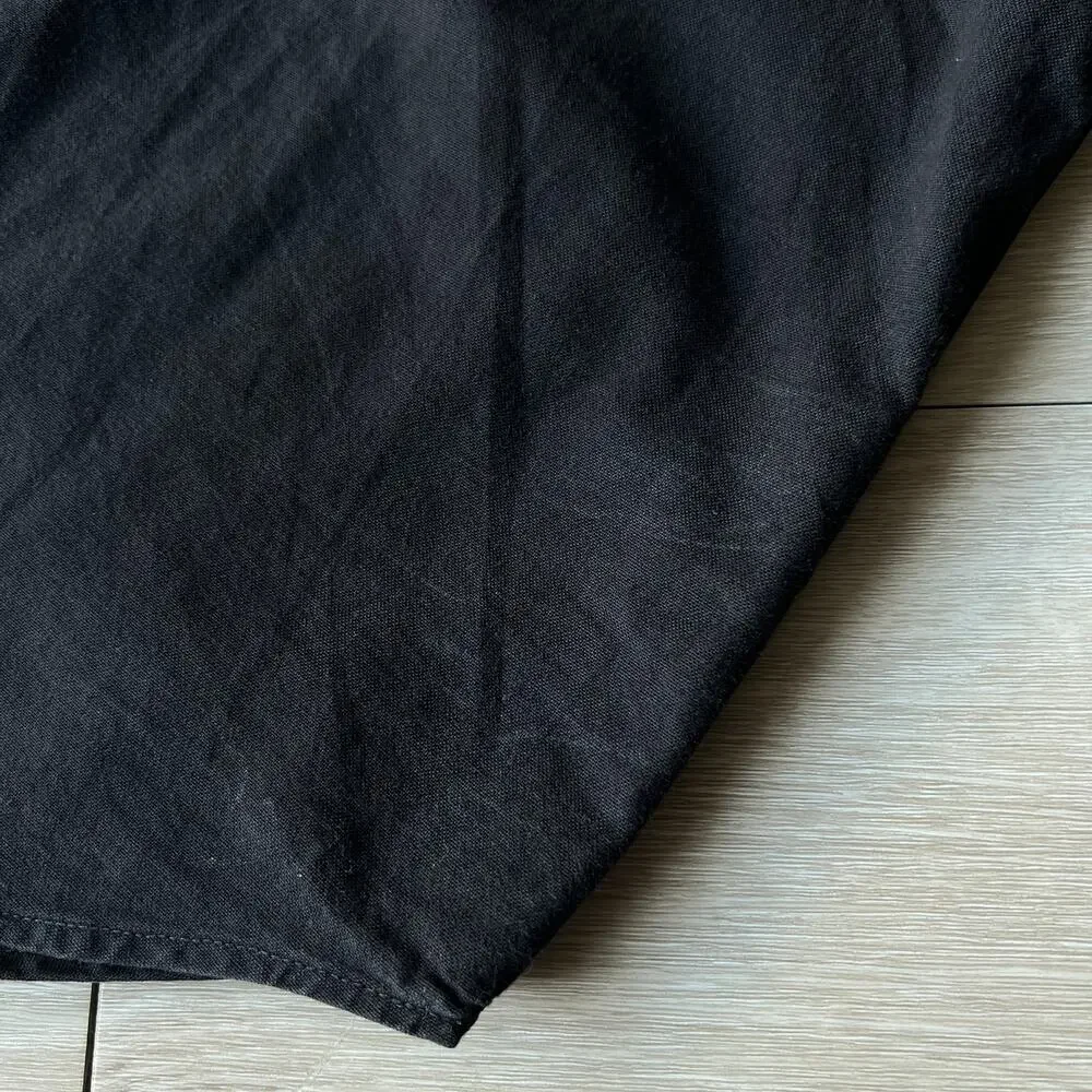 J Crew Garment Dyed Oxford Shirt Mens Slim Medium Black FLAW